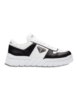 Prada - Prada Voluminous Sneakers Leather White Black
