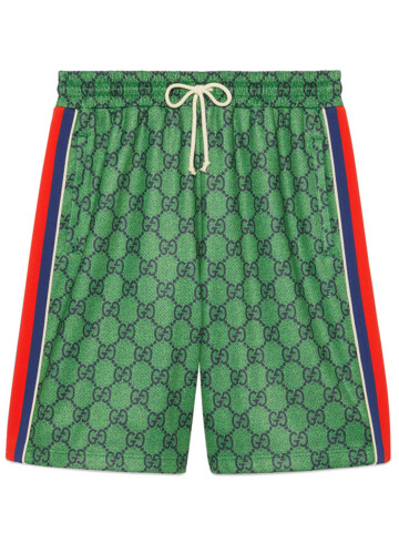 Gucci - Gucci Green Jersey GG Shorts