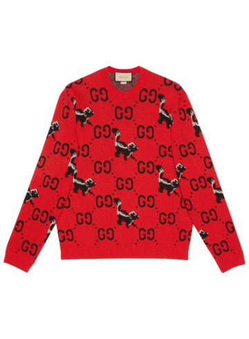 Gucci - GG Skunk-pattern jumper