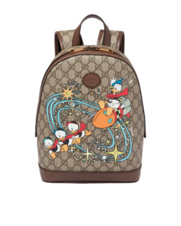 Gucci - Gucci x Disney Donald Duck Small Backpack in GG Supreme Canvas