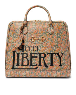 Gucci - Liberty Horsebit 1955 Printed Leather Tote Bag