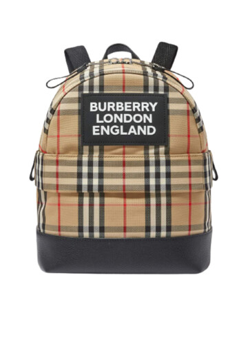 Burberry - Logo Appliqué Backpack in Vintage Check Cotton Canvas