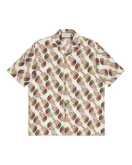 Gucci - Gucci x The North Face Web Silk Shirt Brown/Beige