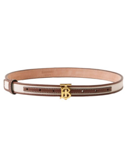 Burberry - Canvas and Leather TB Belt