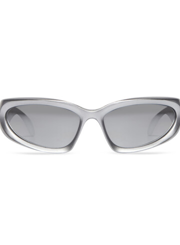 Balenciaga - Swift Oval Sunglasses in silver