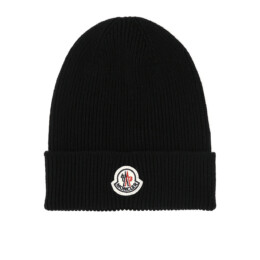 Moncler - Moncler Logo Patch Knitted Beanie