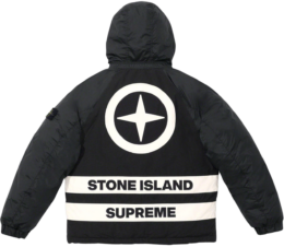 Supreme - Stone island reversible down puffer jacket black