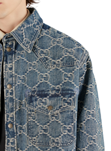 Gucci - GG jacquard denim shirt