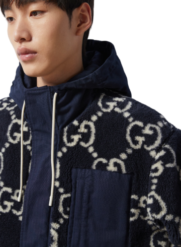 Gucci - GG fuzzy fabric jacquard jacket