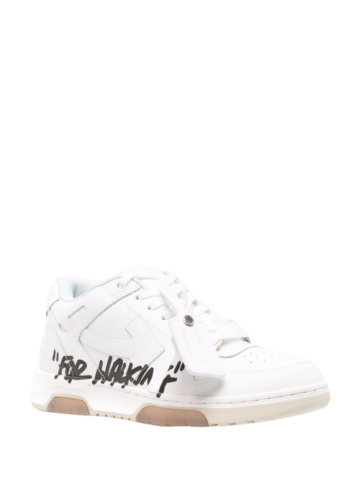 Off-White - OFF-WHITE Out Of Office OOO Low Tops For Walking White Black