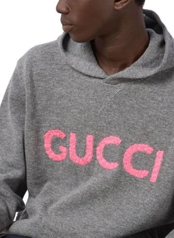 Gucci - Gucci logo-embroidered wool hoodie