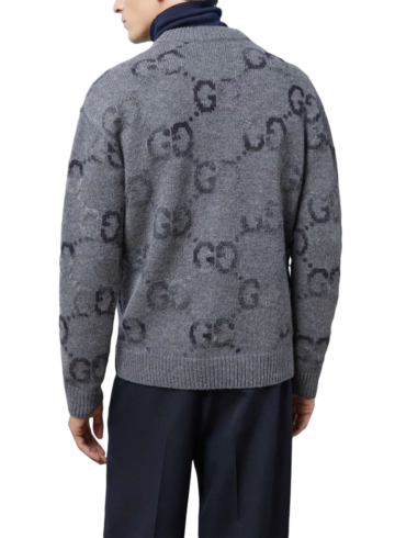 Gucci - GG-intarsia wool cardigan