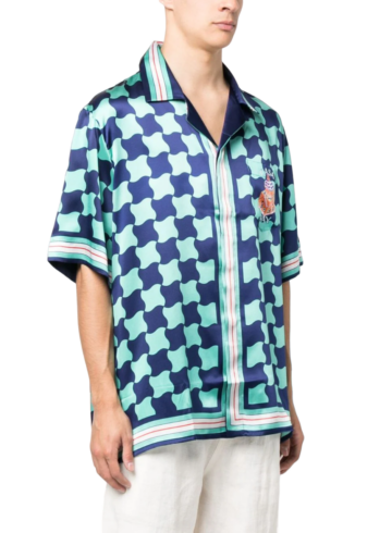 Casablanca - Casablanca Pool Tile-print silk shirt