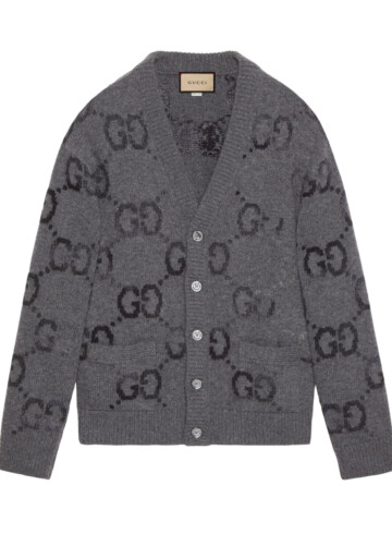 Gucci - GG-intarsia wool cardigan