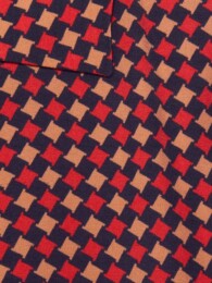 Gucci - Gucci Red Geometric Houndstooth Print Bowling Shirt