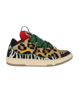 Lanvin - Lanvin Leopard Print Panelled Sneakers