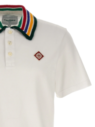 Casablanca - Casablanca Primary Stripe Knitted-Collar Polo Shirt