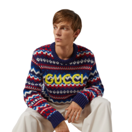 Gucci Knit Wool Jumper With Gucci Embroidery