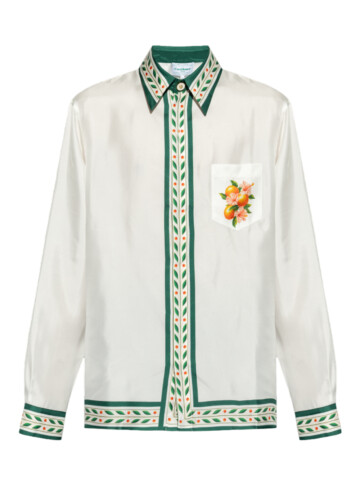 Casablanca White Silk Shirt
