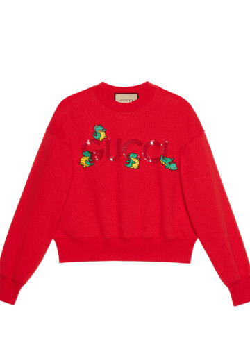 Gucci Jersey Jumper With Gucci Embroidery