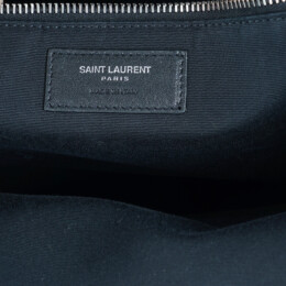 Saint Laurent - Rive Gauche Checked Tote Bag Black/White Wool