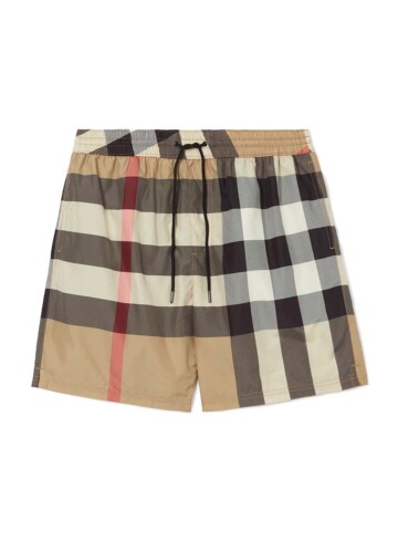 Burberry - Exaggerated Check Drawcord Swim Shorts