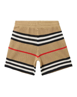 Burberry - Straight-Leg Striped Knitted Shorts