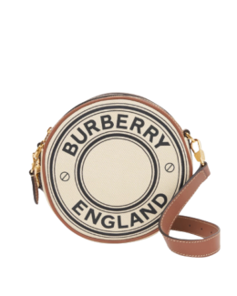 Burberry - Logo Graphic Canvas and Leather Louise Bag