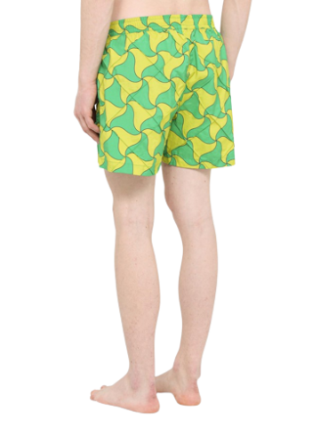 Bottega Veneta - Patterned elasticated swim shorts
