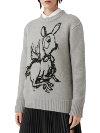 Burberry - Deer Graphic cashmere sweater