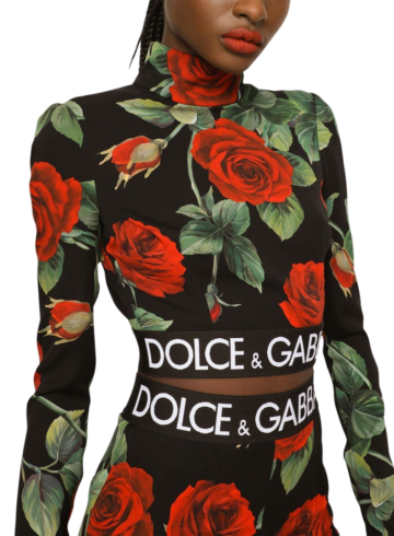 Dolce & Gabbana - Dolce & Gabbana turtleneck long-sleeve cropped top