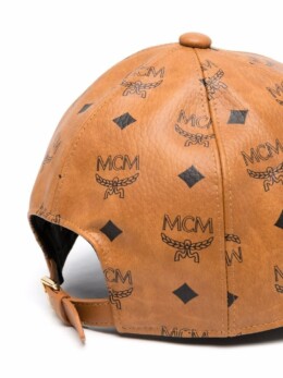 MCM - Faux - Leather Logo - Print Cap