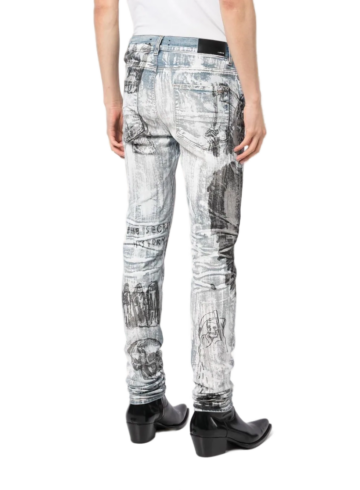 Amiri - Wes Lang Graphic - Print Skinny Jeans