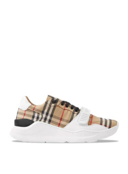 Burberry - Vintage Check, Suede and Leather Sneakers