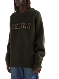 Celine - Celine Logo-Appliquéd Ribbed Wool Sweater