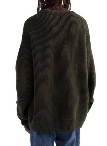 Celine - Celine Logo-Appliquéd Ribbed Wool Sweater