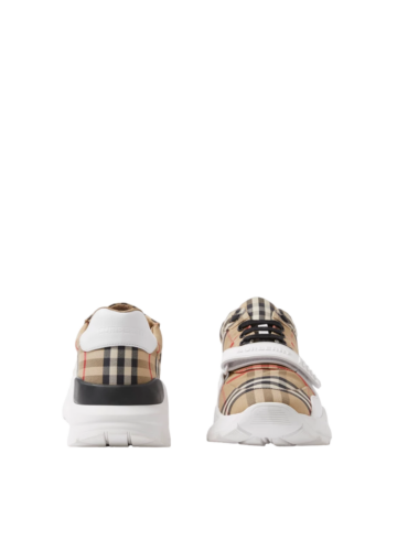 Burberry - Vintage Check, Suede and Leather Sneakers