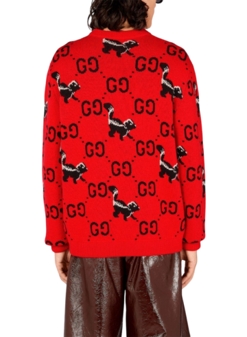 Gucci - GG Skunk-pattern jumper