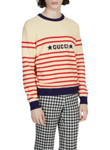 Gucci - GUCCI  Striped Logo Sweater