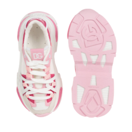 Dolce & Gabbana - Girls White & Pink Chunky Trainers