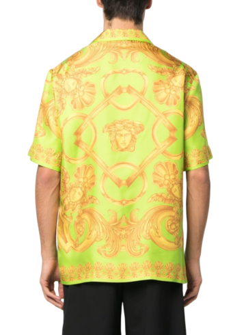 Versace - baroque-print silk shirt