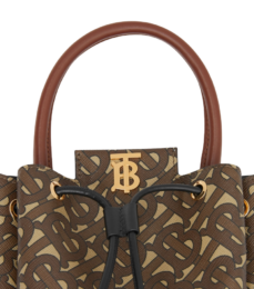 Burberry - Monogram E-Canvas Bucket Bag