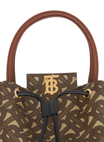 Burberry - Monogram E-Canvas Bucket Bag