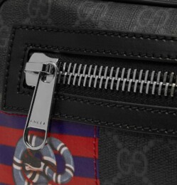 Gucci - Monogrammed Coated-Canvas Belt Bag